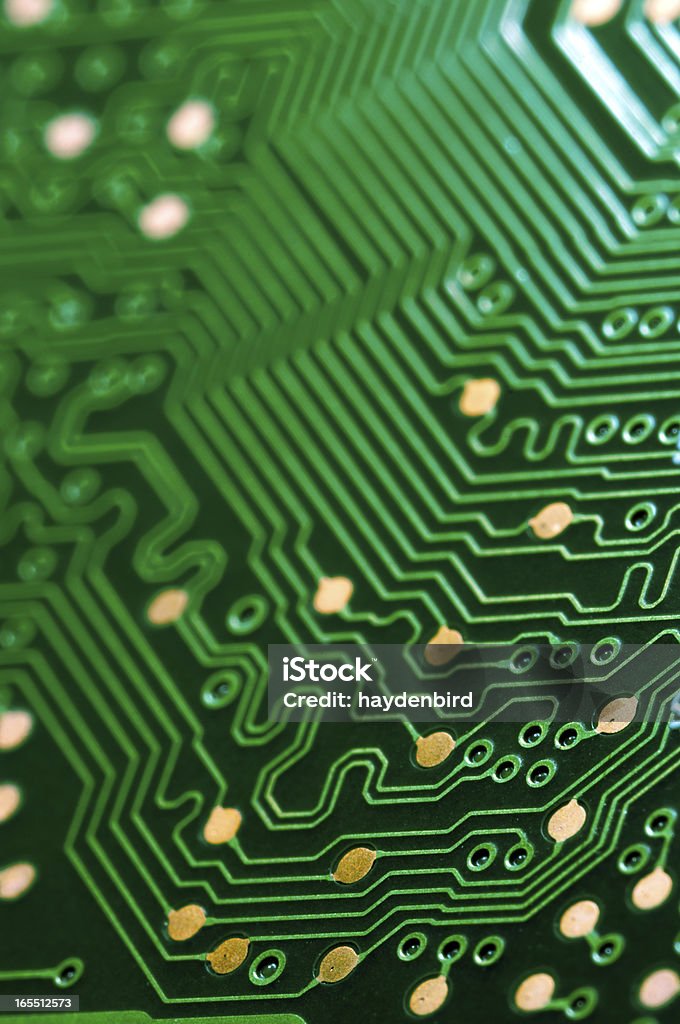접사를 슛 전자 회로 기판 대표하는 현대적인 기술 - 로열티 프리 실리콘-화학 스톡 사진