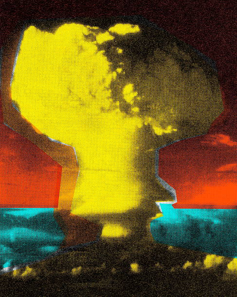 Large Explosion Large Explosion nuclear fallout stock illustrations