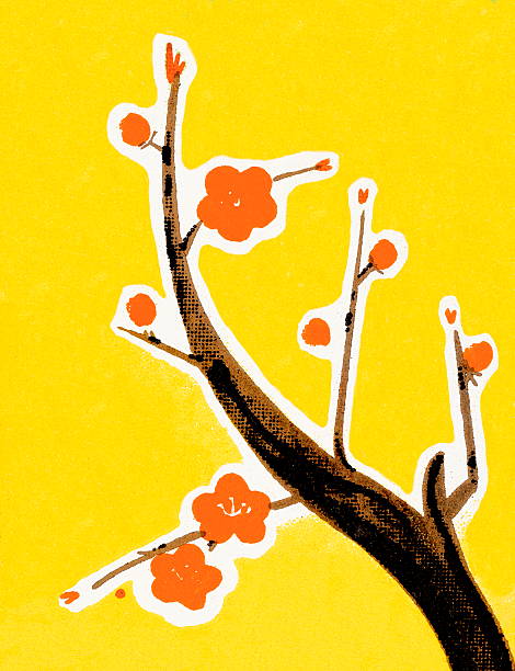 木の枝 - color image colored background tree branch点のイラスト素材／クリップアート素材／マンガ素材／アイコン素材