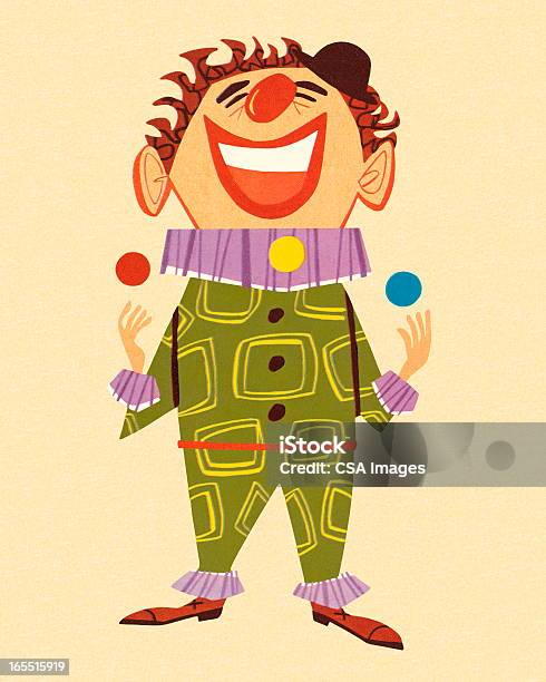 Juggling Circus Clown Stock Illustration - Download Image Now - Adult, Adults Only, Arts Culture and Entertainment