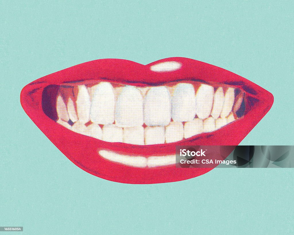Teeth and Lips Smiling stock illustration