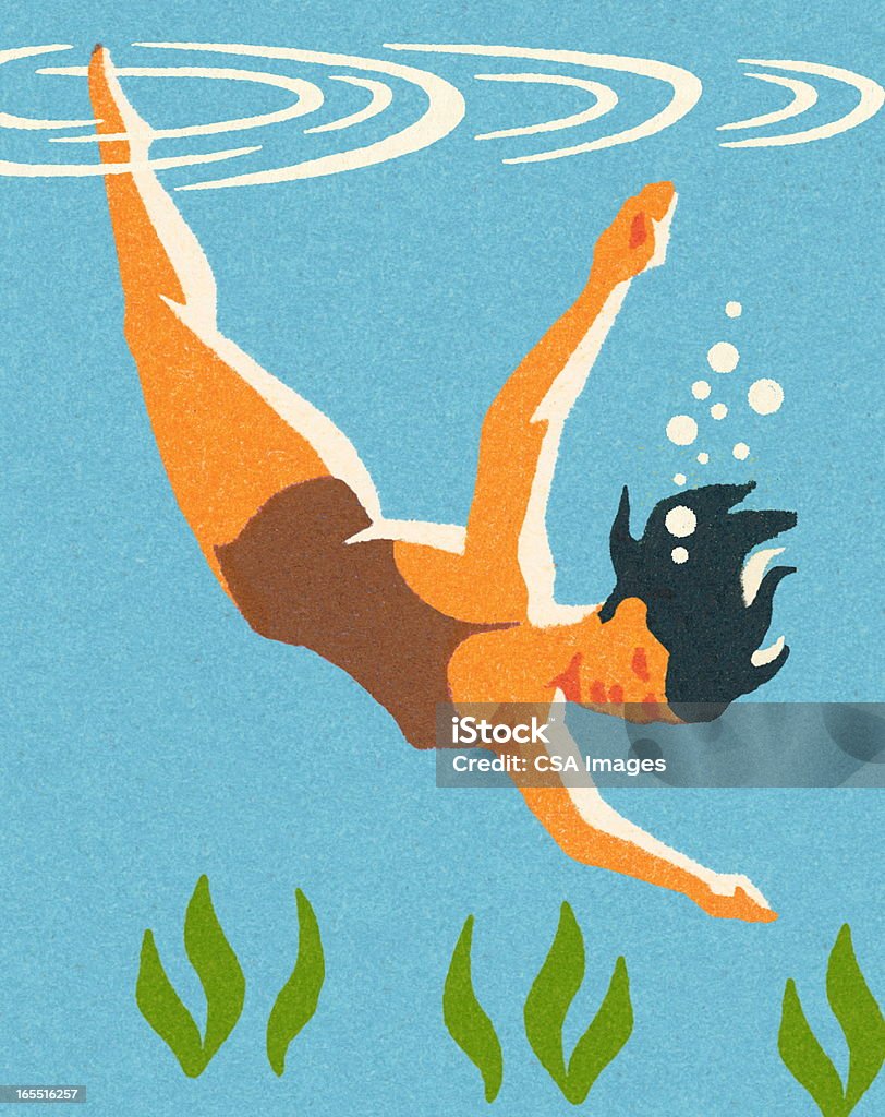Nuotatore - Illustrazione stock royalty-free di Donne