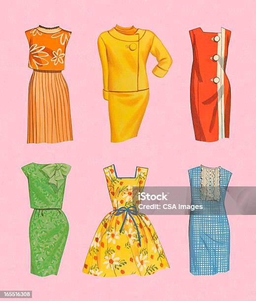 様々なドレス - 人型のペーパーチェーンのベクターアート素材や画像を多数ご用意 - 人型のペーパーチェーン, 服装, ファッション