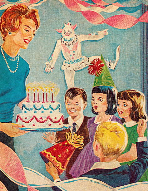 Birthday Party Birthday Party birthday family stock illustrations