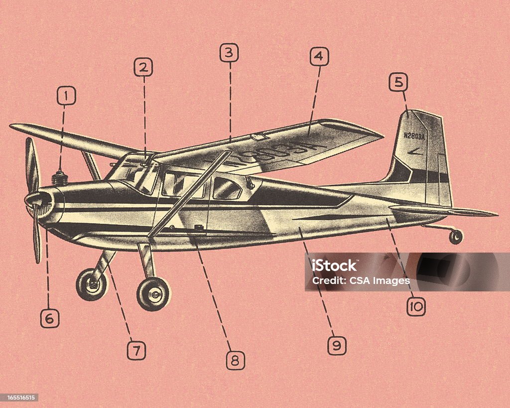 Samolot Schemat - Zbiór ilustracji royalty-free (Diagram)