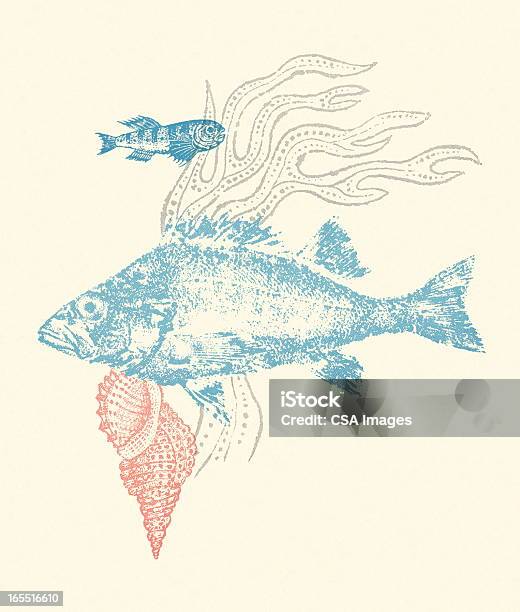Подводный Рыба — стоковая векторная графика и другие изображения на тему Без людей - Без людей, Белый фон, Вертикальный