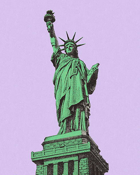 statua wolności - statue of liberty obrazy stock illustrations