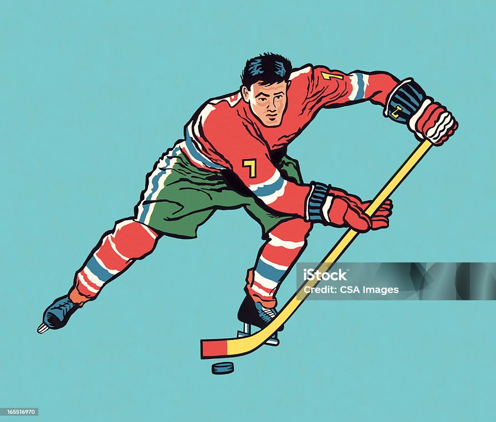 Hockey Player - Zbiór ilustracji royalty-free (Hokej)