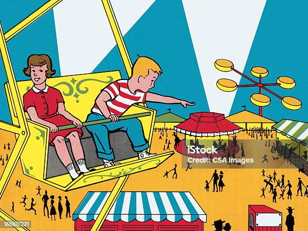 Riding The Ferris Wheel Carnival에 대한 스톡 벡터 아트 및 기타 이미지 - Carnival, 농업 박람회, 관람차