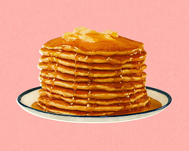 Stack of Pancakes Stack of Pancakes breakfast illustrations stock illustrations