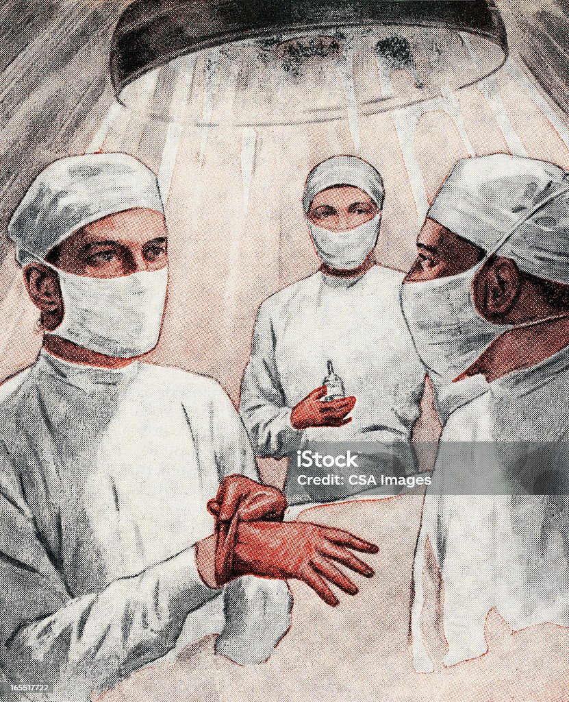 3 つの医師の外科 - 外科医のロイヤリティフリーストックイラストレーション