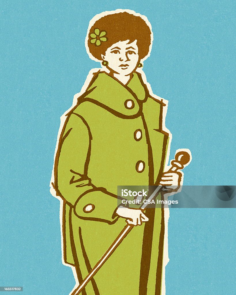 Stylowe Lady - Zbiór ilustracji royalty-free (Barwne tło)