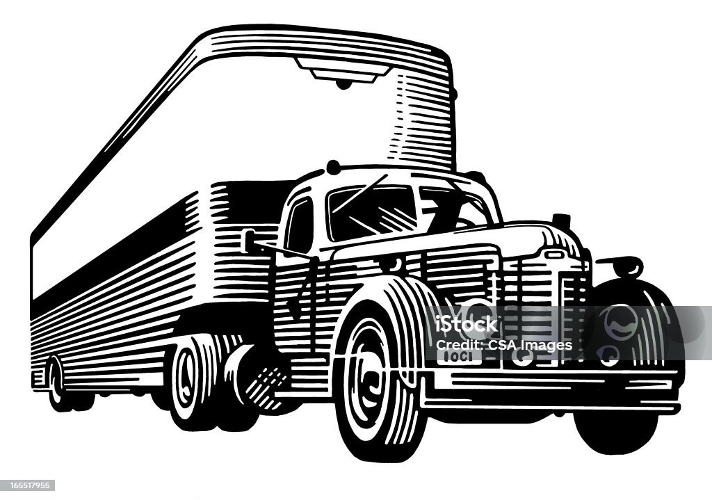 Semi camión de - Ilustración de stock de Camión articulado libre de derechos
