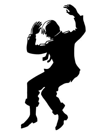 Silhouette of a Man Falling