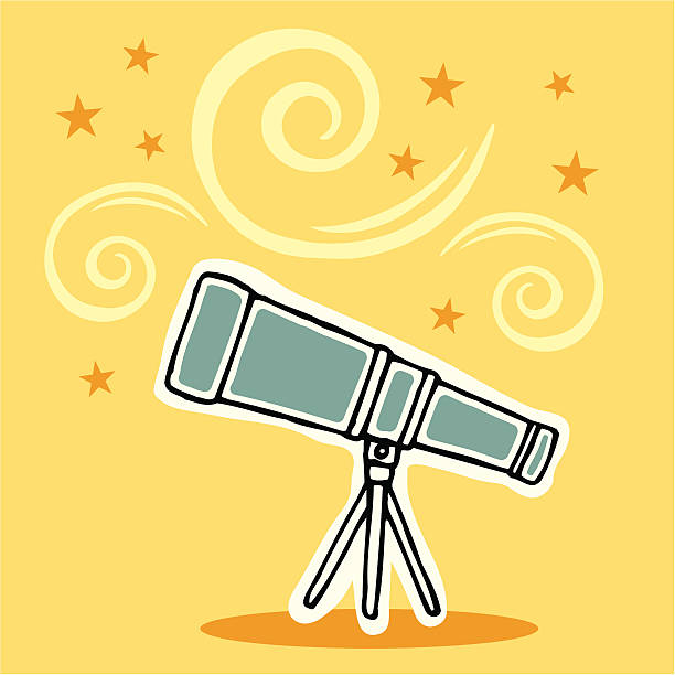 Telescope vector art illustration