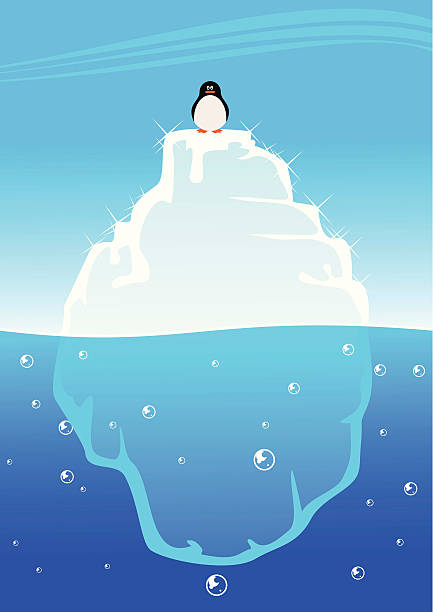 ペンギンの氷山 - creativity abstract art blue点のイラスト素材／クリップアート素材／マンガ素材／アイコン素材