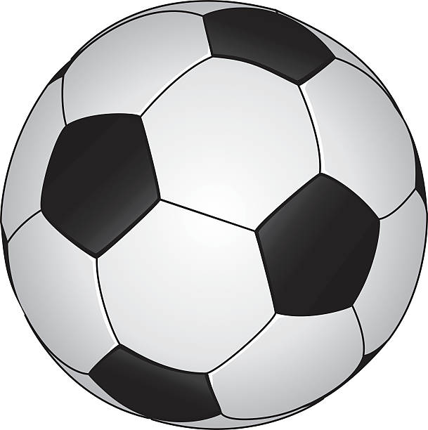 An illustration of a soccer ball vector art illustration