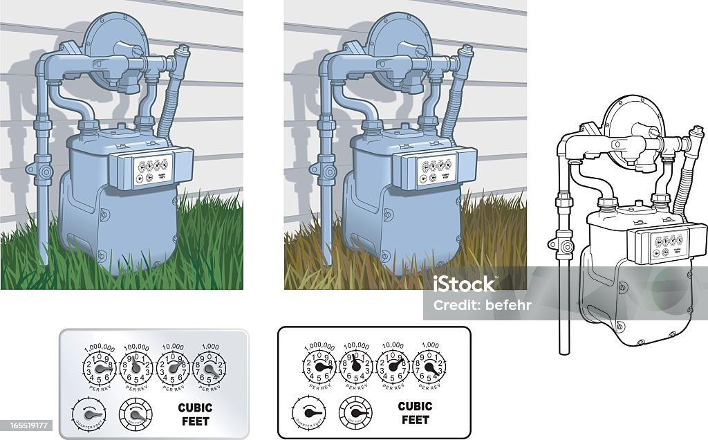 天然ガスメータ - ガスメーターのロイヤリティフリーベクトルアート