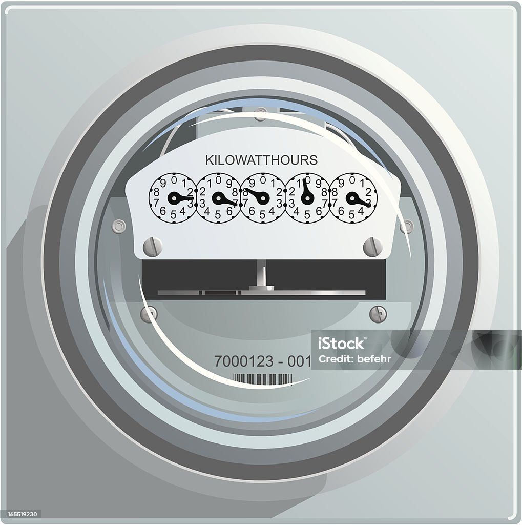 전기 전력 미터 - 로열티 프리 측정기 벡터 아트