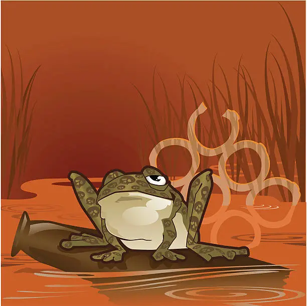 Vector illustration of Toxic Frog