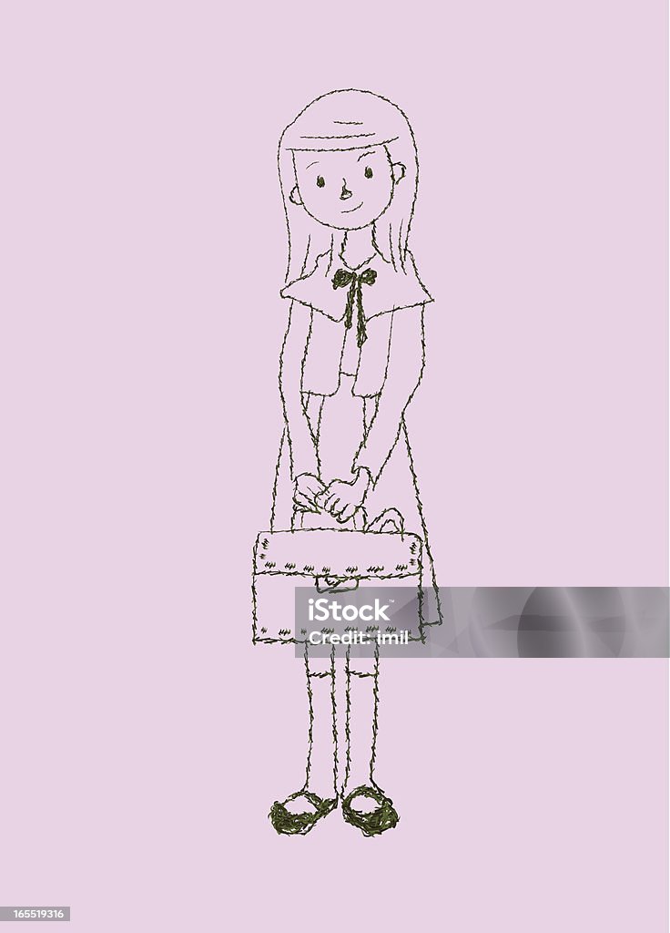 Estudiante girl - arte vectorial de Adolescencia libre de derechos