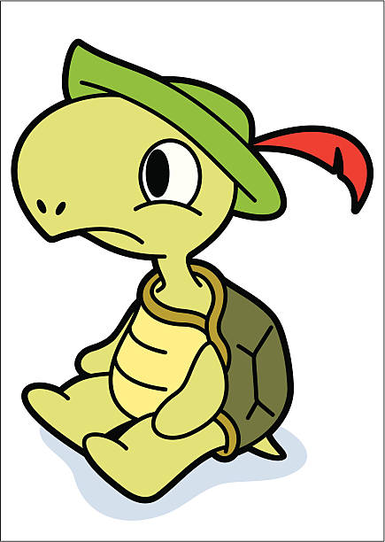 Turtle Cartoon vector art illustration