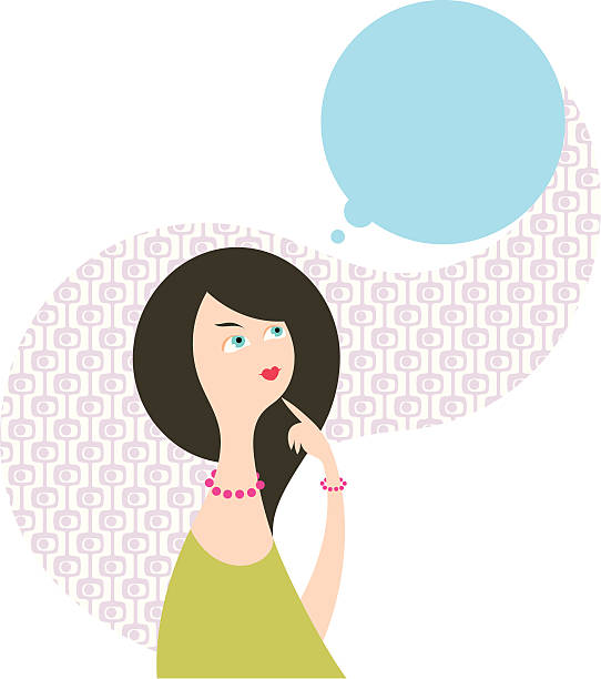 Female reflections vector art illustration