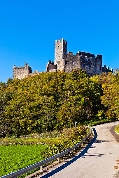 istock Street up to Drena Castle, Italy 165520046