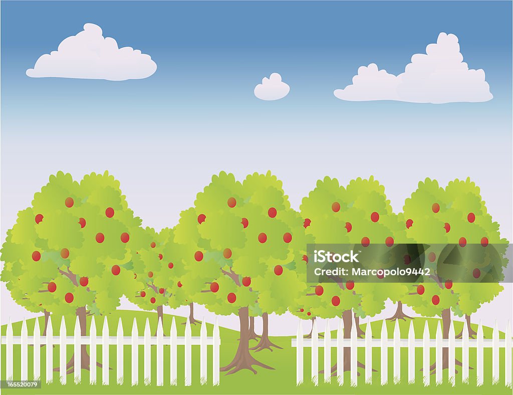 Apple Orchard - clipart vectoriel de Aliments et boissons libre de droits