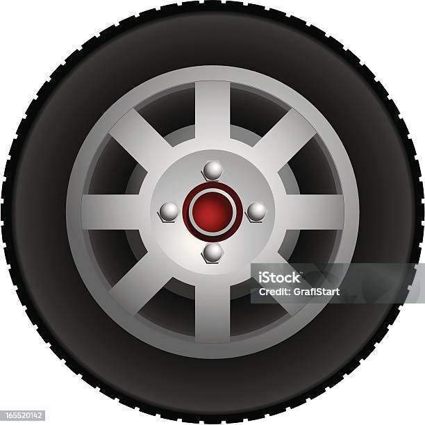 Car Wheel Stock Illustration - Download Image Now - Alloy Wheel, At The Edge Of, Auto Repair Shop
