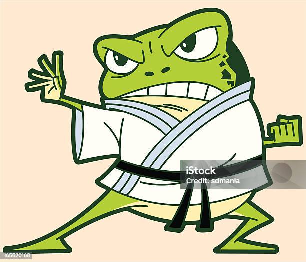 Frog Cartoon Stock Illustration - Download Image Now - Frog, Fighting, Karate