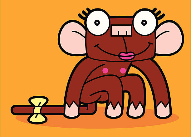 Monkey Cartoon vector art illustration
