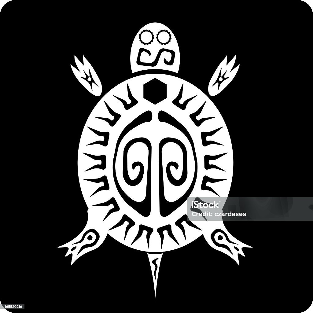 Tortuga tribal - arte vectorial de Aleta - Parte del cuerpo animal libre de derechos