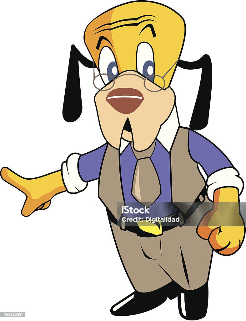 Office Dog A dog that seems to work in an office or as a teacher. Business stock vector