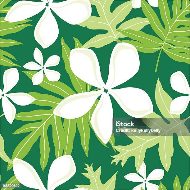 Ilustración de Seamless Hawaiian Fern Patrón y más Vectores Libres de Derechos de Clima tropical - Clima tropical, Flor, Flora