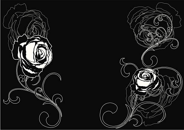 Roses vector art illustration