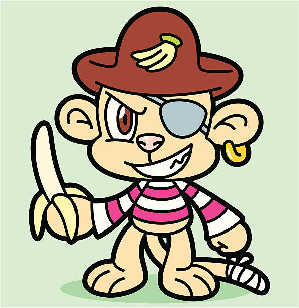 Monkey Cartoon vector art illustration