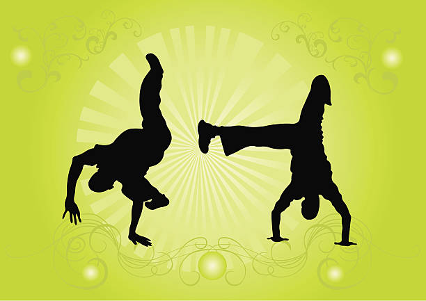 capoeira-tänzer - capoeira brazilian culture dancing vector stock-grafiken, -clipart, -cartoons und -symbole