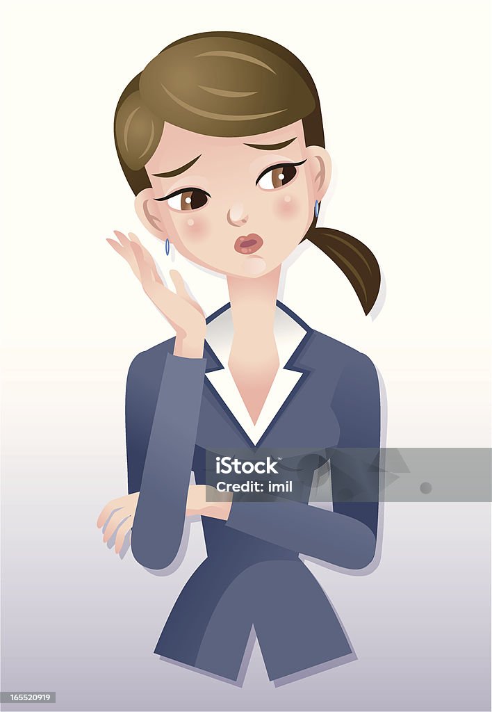 Femme d'affaires-think - clipart vectoriel de Adulte libre de droits