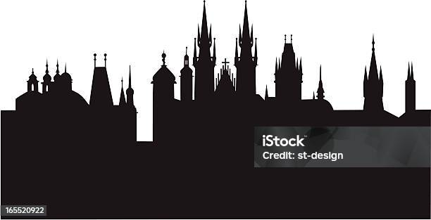 Прага — стоковая векторная графика и другие изображения на тему Архитектура - Архитектура, Башня, Без людей
