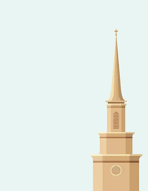 Vector illustration of Church Steeple