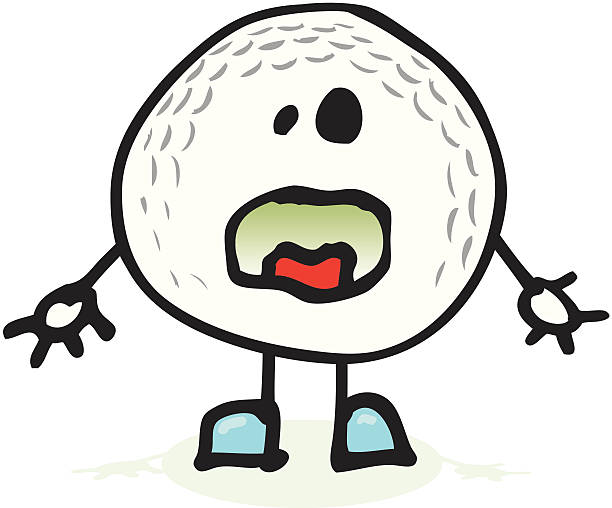 Golf Ball Man vector art illustration