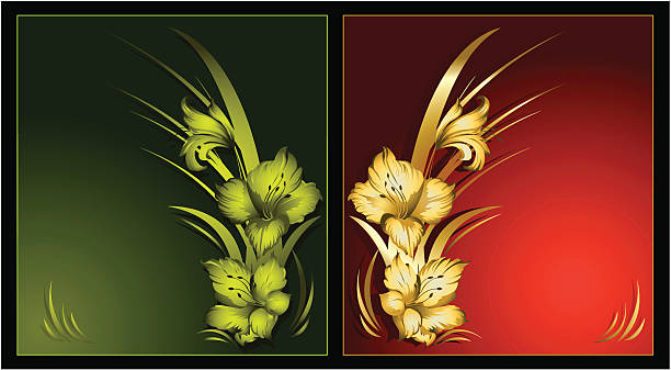 - iris - gladiolus flower iris design stock-grafiken, -clipart, -cartoons und -symbole