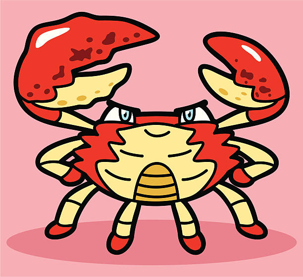 Crab Cartoon vector art illustration