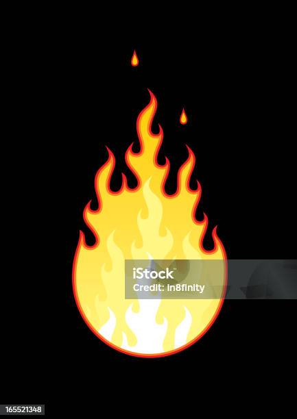 Огонь — стоковая векторная графика и другие изображения на тему Бушующее пламя - Бушующее пламя, Векторная графика, Взрывающийся