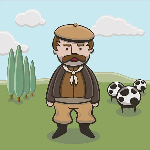 Vector illustration of Gaucho Argentino