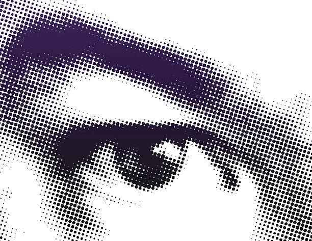 Similgravure yeux - Illustration vectorielle