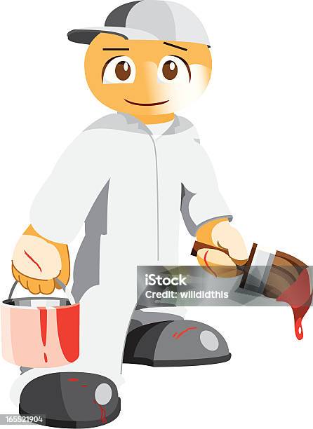 Painter And Decorator Stock Illustration - Download Image Now - Blue-collar Worker, Boot, Building Contractor