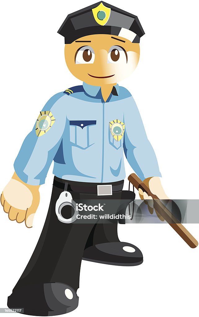 Cartoon Cop Basic Cute Cop Stock Illustration - Download Image Now - Badge, Belt, Boot ...