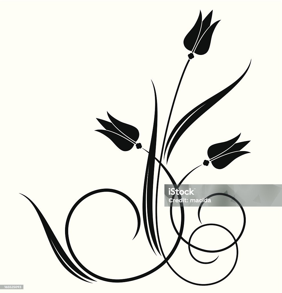 Tulipano - arte vettoriale royalty-free di Angolo - Forma
